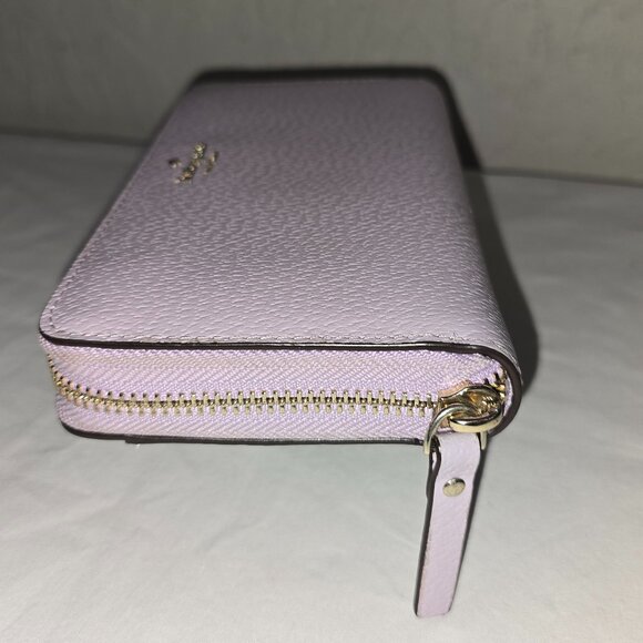 Kate Spade WLRU6055 Pale Lavender Pebble Grain Leather Continental Zip Wallet - Picture 5 of 6